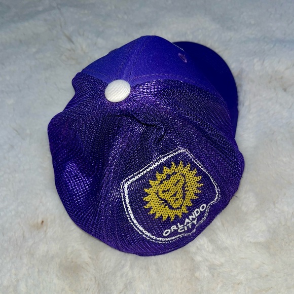 Orlando City SC Youth Hat Purple Mesh Cap MLS Soccer Adidas One Size - Picture 2 of 9